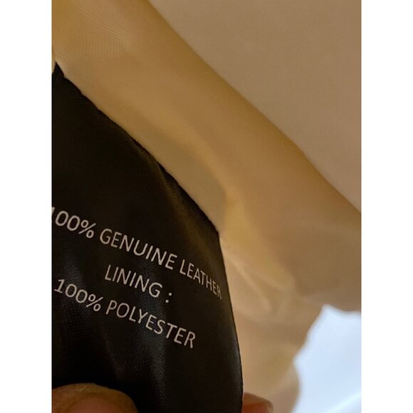 THE J. PETERMAN CO. MEN'S BEIGE LEATHER PUFFER VEST SZ XXL NWT - Picture 7 of 7